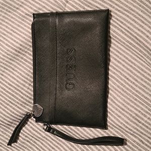 Guess, black clutch purse